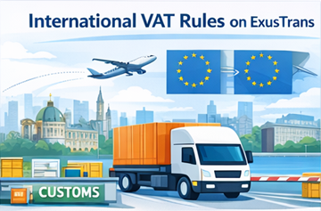 Rutas logísticas europeas e internacionales con normativa de IVA y cumplimiento del transporte transfronterizo